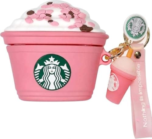 Case For (Compatible with Airpod Pro) Cute Funny Cool Kawaii Fashion Ice Cream Cup for Airpods pro 2019 Charging Case (Pink)