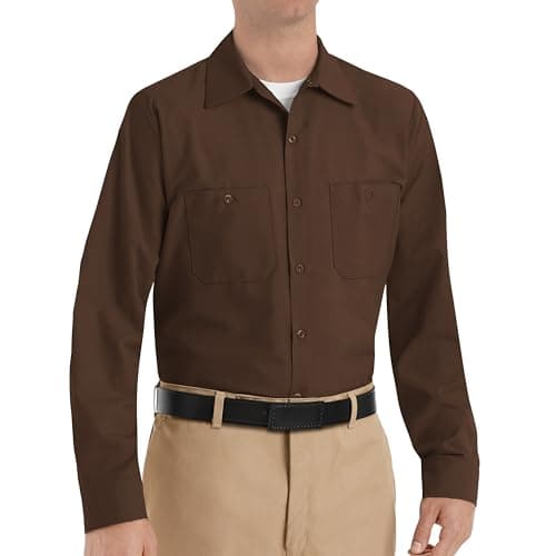 Red Kap mens Men's Industrial Work Shirt, Regular Fit, Long Sleeve Work Utility Button Down Shirt (pack of 1)
