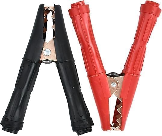 USHOP Car Battery Charger Copper Threaded Clamps, Heavy Duty Battery Can Be Connected to Cable Clips Jump starter