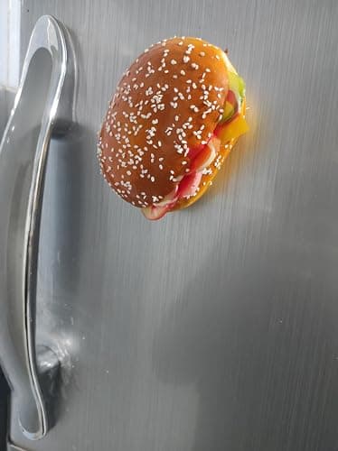 Real 3D Resin House Accessories Foods Magnets Sticker Refrigerator, Magnet Sticker Fake Sandwich Shapes, Sausage Sandwich Burger Sandwich, Sausage Batee, Croissant Sausage (Sausage Sandwich) Decorative magnet