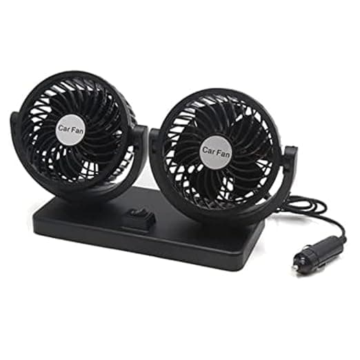Dual Air Cooler Fan With Lighter For Car - Multi Color - SACAR