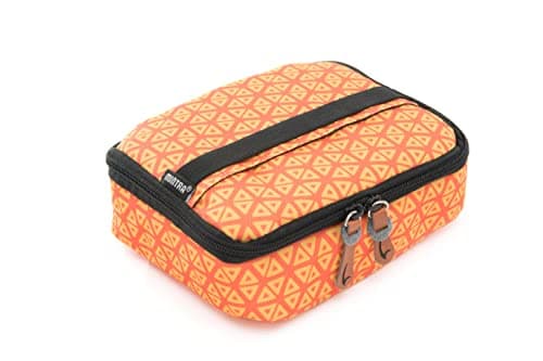 Mintra Unisex Printed Cooling Bag+ Lunch Box 1.4L Gold Triangle (19 X 16 Cm) Meal holder