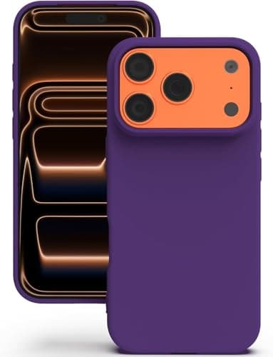 Compatible with iPhone 17 Pro Case 6.3", Slim Liquid Silicone 4 Layers Full Covered Soft Gel Rubber Shockproof Cover, Protective Phone Case for iPhone 17 Pro (Purple) Cellular phone case