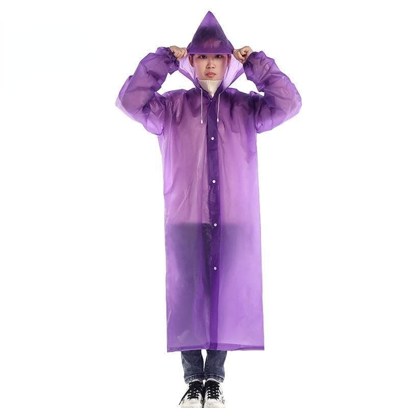 Waterproof Lightweight Rain Coat with Snap Buttons European Design