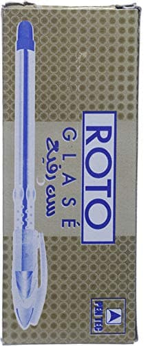 Roto ballpoint pen - glass, 0.7 mm, set of 12 pieces, blue Writing instrument