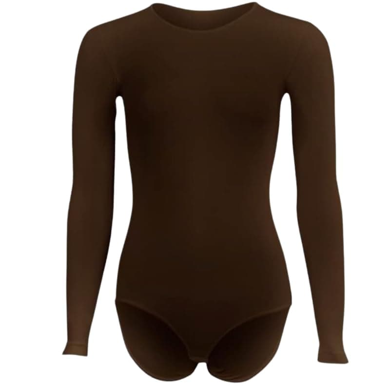 Silvy Womens Wave3 Round Neck Long Sleeves Bodysuit Underwear Base Layer (pack of 1) Leotard