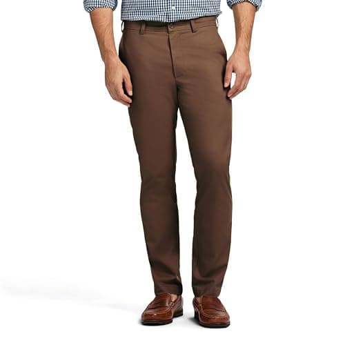 Izod Men's Casual Pants, Decaf Coffee, 32W x 32L