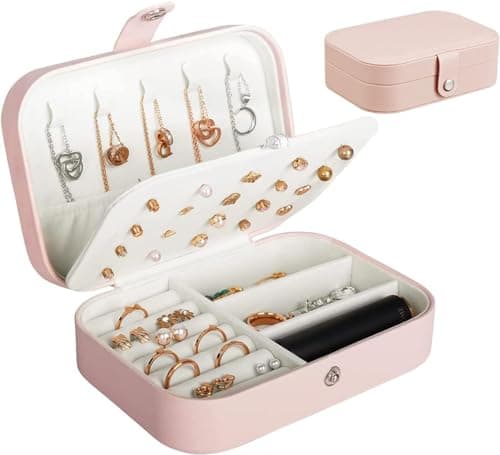 Rectangular Leather Jewelry Organizer for Rings Earrings and Necklaces Jewelry storage