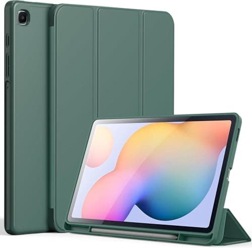 Case for Samsung Galaxy Tab S6 Lite 10.4 Inch 2024/2022/2020 with S Pen Pen Holder, Slim Tablet Case with Soft TPU Back, Auto Sleep/Wake (Green) Portable electronic device cover