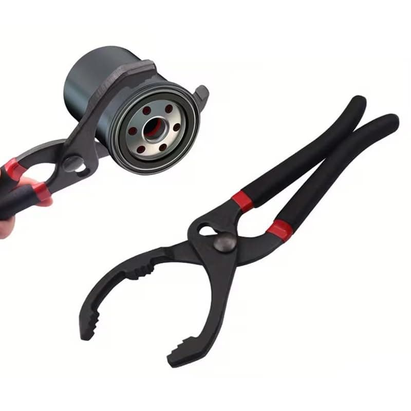 Kapper Trade Professional Oil Filter Wrench with Adjustable Pliers Design - Universal Tool to Remove Stubborn Filters with Powerful Serrated Jaws for Mechanics (10 Inch, Code:10135)