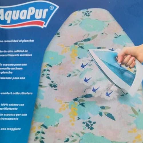 Iron Table Cover - Heat Resistant - Premium Material - Easy To Install and Clean - Size 120x38 cm - Multicolor & Stripes (Heavy Linen) Ironing board