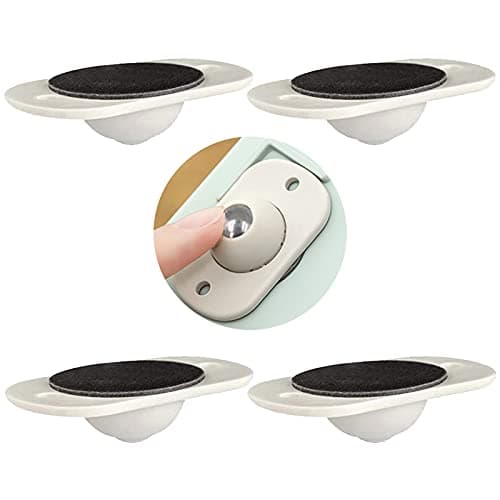 NO 4 Pcs Castor Wheels Mini Wheels,Adhesive Castor Pulley Rollers,Mini Self Adhesive Ball Castor,Small Castor Wheels Sets,for Storage Bins Container Small Furniture Wheels Industrial casters