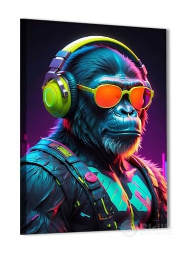 Skills C0087 Canvas Painting - Street Art - Graffiti - Wall Art - Wall Hanging for Home Wall Decor, Living Room, Office Decorations & More - Size (30cm x 40cm)