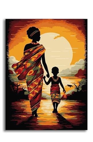Skills African Wall Art - Contemporary African Art - Wall Art - Wall Art for Living Room, Bedroom, Office Decorations & More - Size (30cm x 40cm)