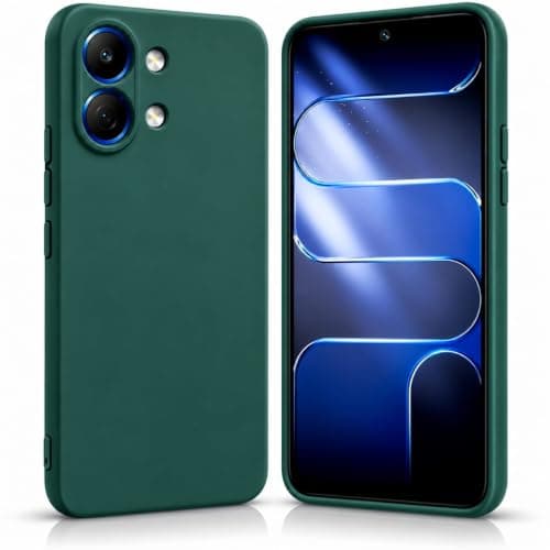 Silicone Case Compatible with TECNO SPARK GO 3 – Ultra Soft Liquid Cover with Microfiber Lining, Full Body Protection, Shockproof, Raised Edges for Camera & Screen, Slim Anti-Scratch, Green Cellular phone case