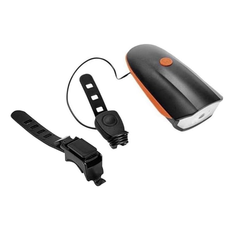 KaberTrade USB Rechargeable Bicycle Headlight with Multiple Sounds, Waterproof LED Light with Adjustable Brightness, Built-in Horn (USB Charging, Code:10070)