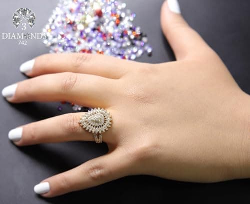 3 Diamonds 3370159539228 Wedding Ring For Women Gold Plated