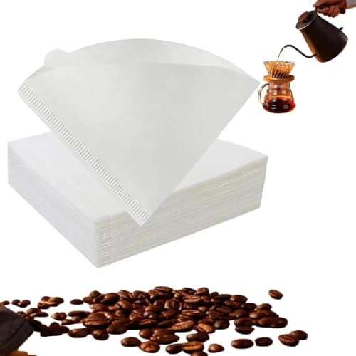 Premium Conical Coffee Filter Papers 100 Count Disposable Paper Filters for Pour Over Coffee Makers Size 02 Brewer Capacity 2 to 4 Cups Manual Drip