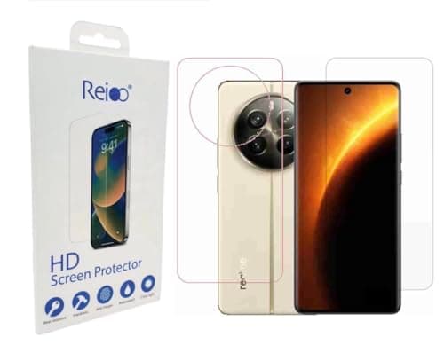 Reioo Front and Back Nano Gelatin Tempered Screen Protector Compatible with realme 12 pro plus Hydrogel
