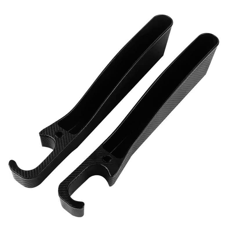 KaberTrade Car Seat Gap Filler Organizer, Designed to Be Installed in the Gap Between Car Seat and Center Console (2 Piece Black Carbon Plastic, Code :9628)