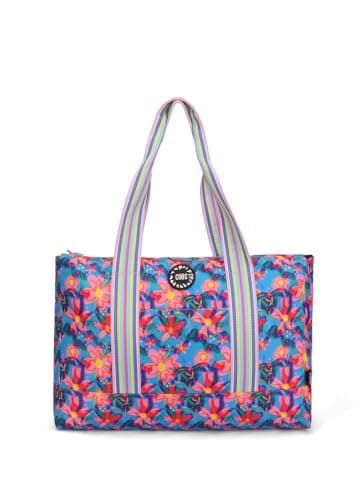 Cubs Bluish Flowers and Watermelon Ice-CreamTote Double Tote bag