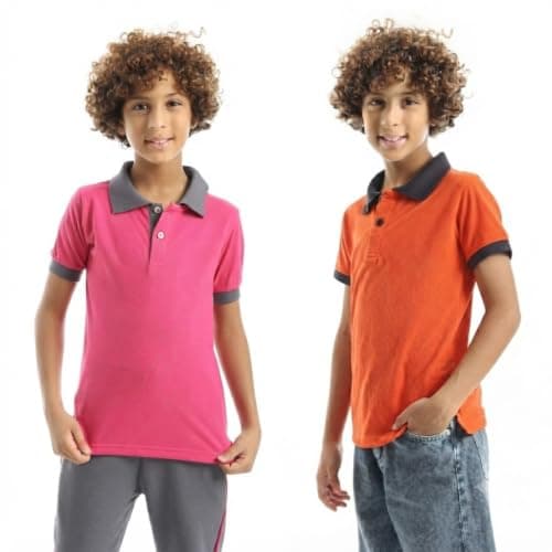 Red Circle Bundle Of 3 T-Shirt Kids Green+Orange+white 8 Outerwear