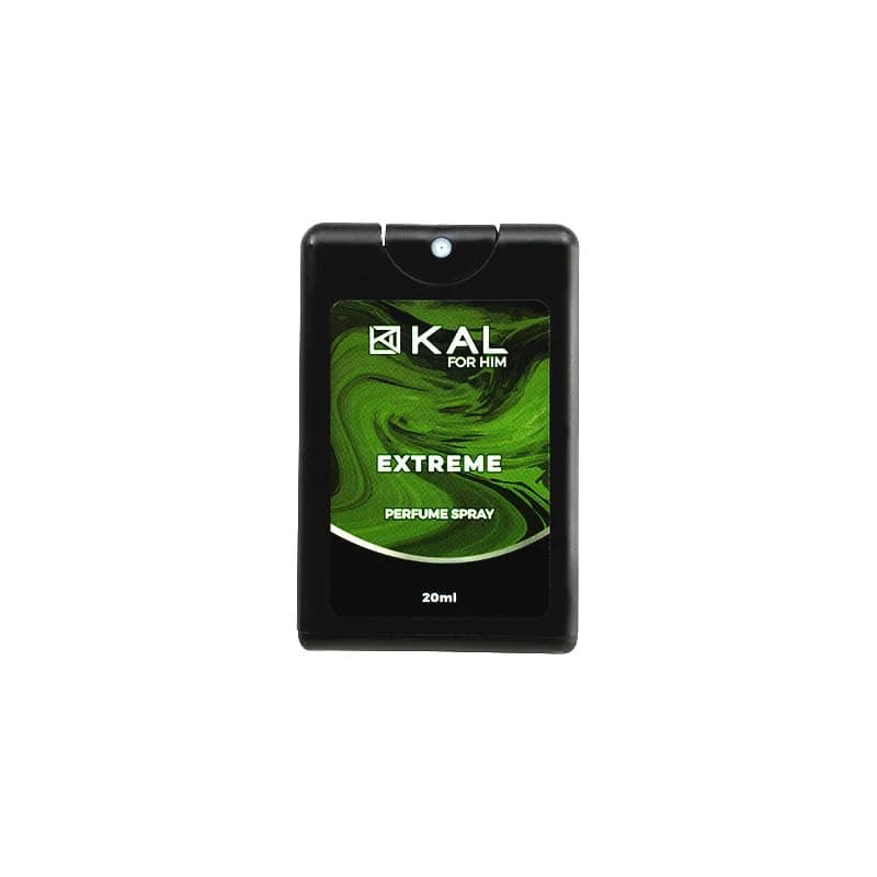 Kaline Perfume spray bottle Extreme With Apple Scent, 20 ml - black Green