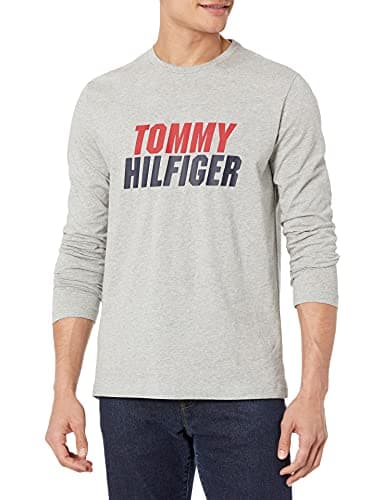 Tommy Hilfiger Men's Long Sleeve Crew Neck Graphic T Shirt