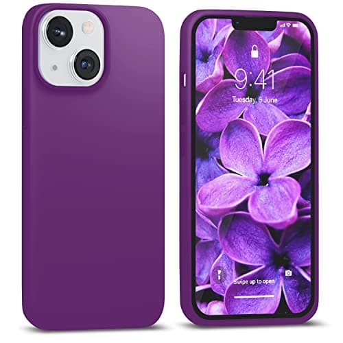 IceSword iPhone 14 Plus Case Deep Purple (2022), Liquid Silicone Phone Case Cover Slim Protective, Soft Anti-Scratch Microfiber Lining, Royal Dark Purple [Shockproof] 6.7 inch, 14Plus - Deep Purple Cellular phone case