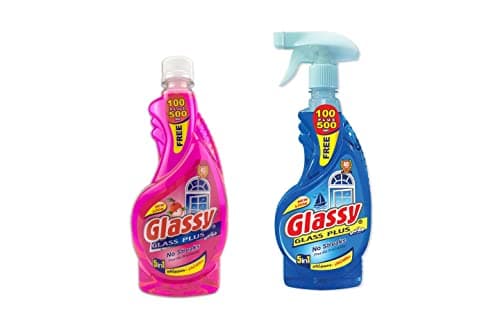 Glassy set of 2 liquid glass & window cleaners, 600 ml Cleaning agent