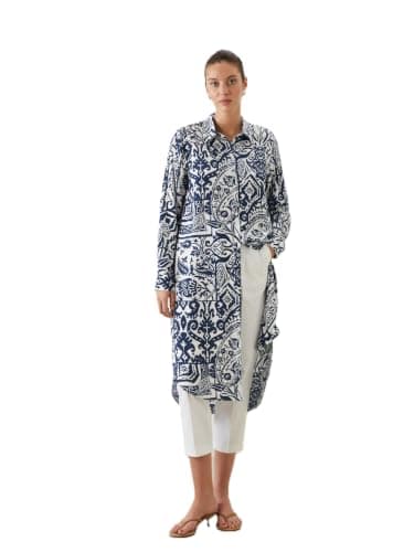 LC WAIKIKI Patterned Women'S Shirt Tunic, 40 - Blue - S5Ni48Z8-Lqq-1