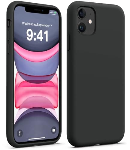 AOTESIER Shockproof Designed for iPhone 11 Phone Case, Premium [Food Grade Silicone] with Anti-Scratch Protective Lining, Full Body Drop Protection Phone Case for iPhone 11, 6.1 inch, Black