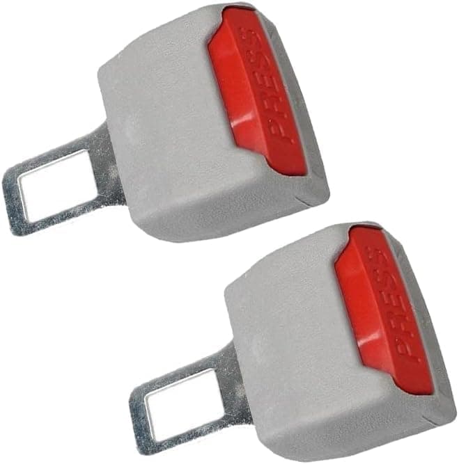 sacar Car Seat Belt Extender Protector for Obese Men Easy Comfort Expandable Car Belt Clip Extender Extender (Grey * Red, 2 Pieces) Auto part