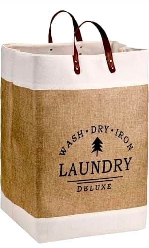Laundry Basket/Bag Collapsible for Bedroom Laundry Hampers Clothes Storage Organiser with Handle (bronze)(سلة الغسيل/حقيبة قابلة للطي لغرفة النوم لتجميع الغسيل، منظم تخزين الملابس مع مقبض (برونز