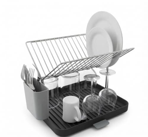 Foldable Stainless Steel Dish Drying Rack Portable Kitchen Storage Organizer