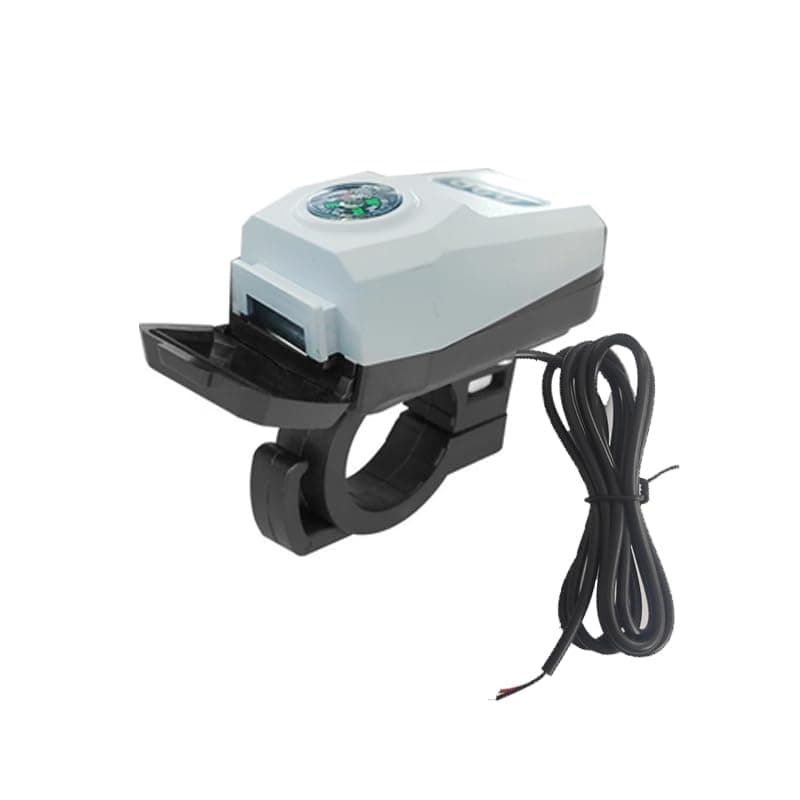 KaberTrade 12/24V USB Charger Input Waterproof Car Bicycle Motorcycle and More (White in Black Code:9605)