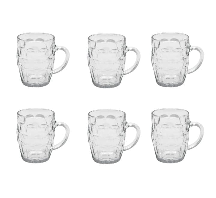 Clear Glass Tumbler Set of 6 280ml – Elegant Design Tea and Coffee Mug – Hot & Cold Glass Cups – Suitable for Daily Use & Hospitality