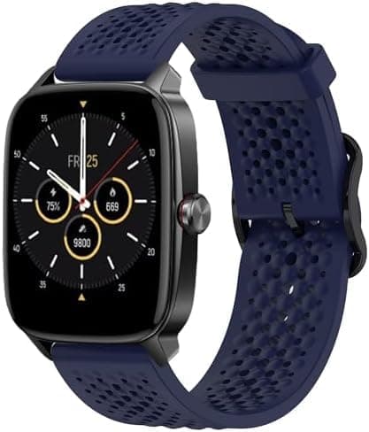Compatible with Smartwatch Band, Lamshaw 22mm Silicone band with Metal Buckle Compatible with TGW01 Smartwatch, Compatible with GTX13 Smartwatch Bands, One Size, Metal, 1