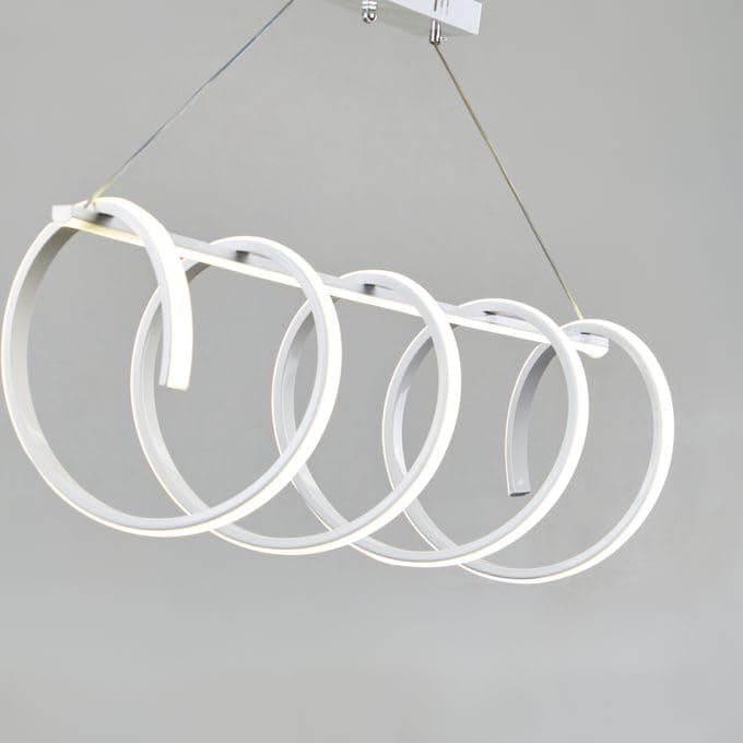 نجف ليد مودرن سقف معلقة شكل سوسته متعدده الااضاءه بريموت التحكم (أبيض) Light fixture