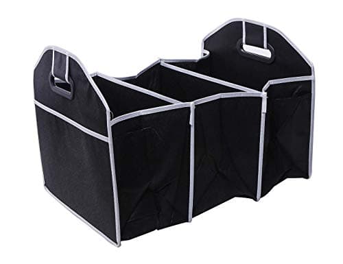 3 Compartment Foldable Car Trunk Organizer Storage Bag for Auto and Travel