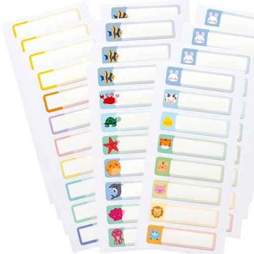 Name Stickers for Children School 96 Pieces 55 x 15 mm Waterproof Dishwasher Safe Self Laminating Personalised Name Tags Adhesive Labels for Daycare Baby Bottle Sippy Cup