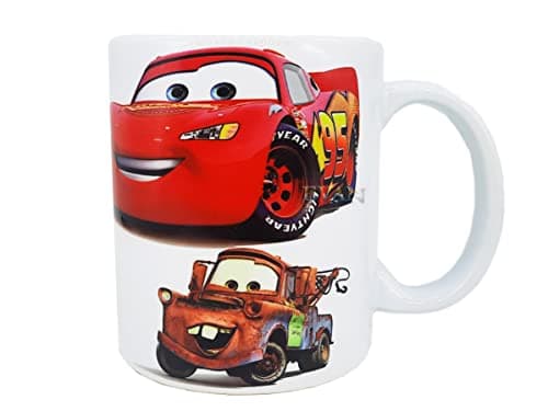 EVAN Ceramic Coffee/Milk Mug Cartoon Car Print Design Gift for Kids Friend, Brother, Sister, Friends Drinking cup