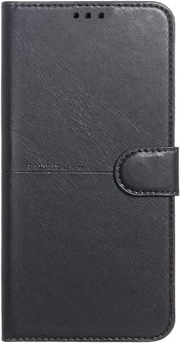Flip Leather Cover Full Protection For Samsung Galaxy A02S (Black) Cellular phone case