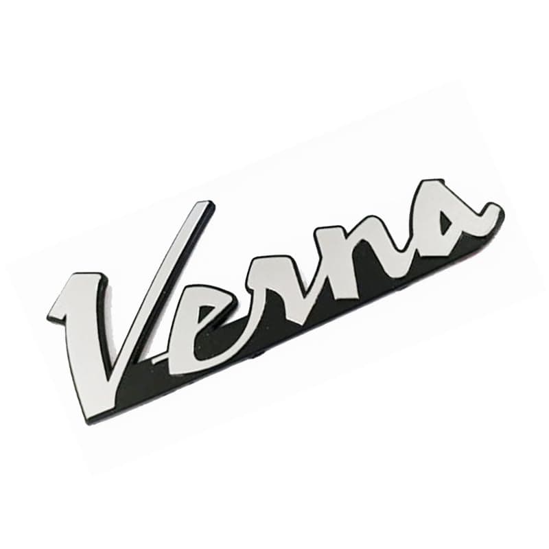 KaberTrade KaberTrade 3D Emblem Badge Decal Sticker Car Decoration Replacement for Lost and Damaged Sign, Chrome Finish (Fit & Compatible with Hyundai Verna 14cm Code:2410)