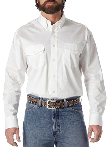 Wrangler Men's Painted Desert Two Pocket Long Sleeve Button Work Shirt