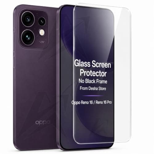 ARROWS Screen Protector for Oppo Reno 16 / Oppo Reno 16 Pro, Clear Tempered Glass, Full Coverage, No Black Frame, HD Clear, Scratch Resistant