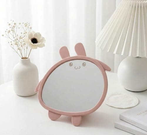 Luxury Decorative Multi-Use Table Mirror – Suitable for Daily Use and Beauty – Attractive Design Adds a Sophisticated Touch – Easy to Carry and Store Perfect for Home or Travel (Cashmere)