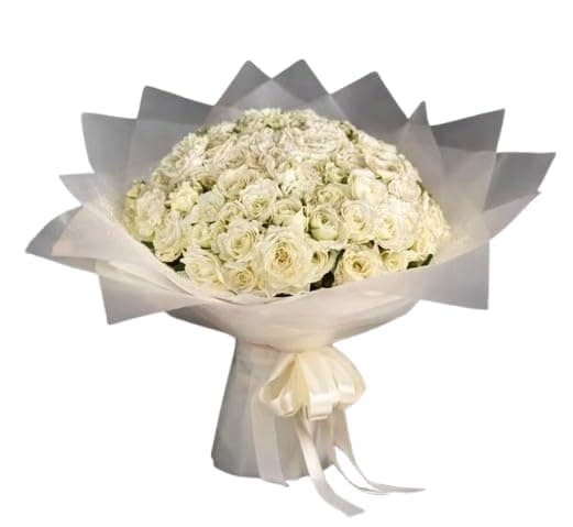 White Artificial Rose Bouquet for Gifts & Decoration – Arrangement for Tables, Shelves, Visits, Gift Giving and Space Decoration Artificial plant
