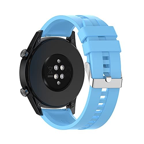 Generic Watch Strap Band for Huawei Watch 3/3 Pro/GT2 Pro/GT2e/GT2/GT 46mm/Galaxy Watch 3 45mm/Galaxy Watch 46mm/Gear S3/Ticwatch Pro 3, 22mm Silicone Sports Gym Watch Strap, Silicone