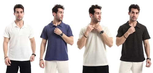 Red Circle Mens Bundle of 4 Ivory Dune Relaxed T-Shirt Bundle of 4 Ivory Dune Relaxed T-Shirt